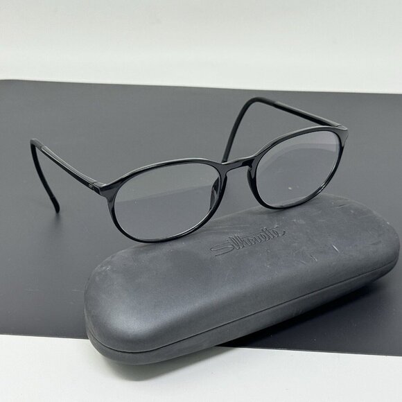 SILHOUETTE SPX 2889 6050  black eyeglasses Frame 51 [] 18-145 - Picture 1 of 13